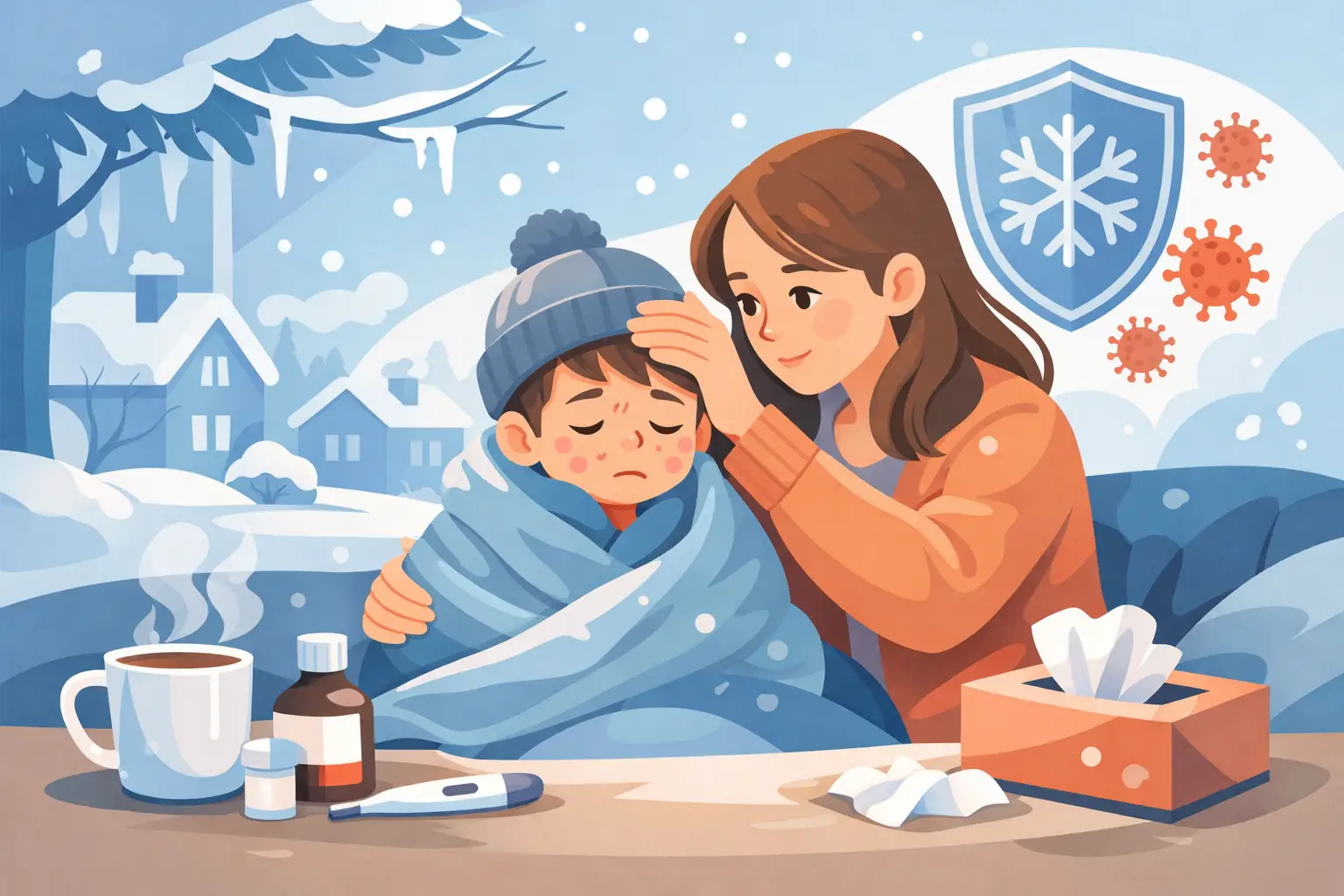 Catapora no inverno: como proteger seu filho?